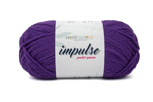 Image of WOAFashions Impulse Hand Knitting & Crochet Yarn (Purple) (100gms - Pack of 1)