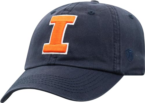 Collegiate Hats - Fitted Caps Adjustable Hats and Snapbacks Available (Adjustable Hat Illinois I)