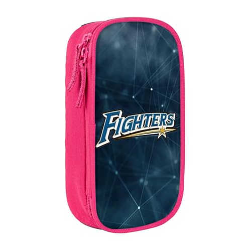 北海道日本ハムファイターズ ペンケース 筆箱 筆入れ 大容量 文具収納 ペン袋 男の子 女の子 社会人 小学生 中学生 高校生用 入学祝い Pink