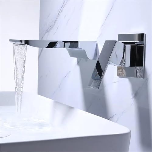 Robinet à levier unique cascade avec commande fluide et finition chrome
