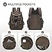 SUIKIHUM Vintage Canvas Backpack for Men Women, Durable Casual Daypack, Large Capacity Travel Rucksack Fits for Hiking and Daily Use (Coffee)