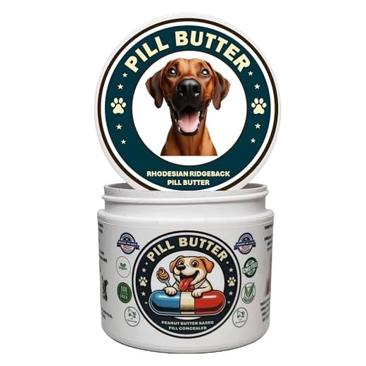 Rhodesian Ridgeback Dog Treats to Wrap Pills (+100 Breeds) Jar of Non-Sticky Moldable Paste Made of Real Human Grade Dog Peanut Butter Treat, Food or Gift to Hide Dogs Pills (60 Servings)