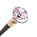 Pink Diamond Type Golden White Walking Cane Fashion Decorative Walking Stick Gentleman Elegant Cosplay Cane Knob Crosier 90cm