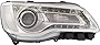 Evan-Fischer Headlight Assembly Compatible with 2015-2017 Chrysler 300 Halogen Chrome Interior Passenger Side