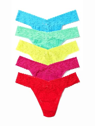 Image of hanky panky - Signature Lace Original Rise Thongs: Essentials Edition | One Size 4-14 | Lace Lingerie Underwear | 3 or 5 Pack