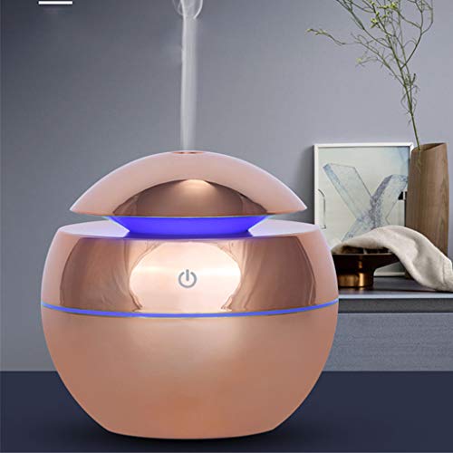 Preisvergleich Produktbild Aromatherapie kühler Nebel Professioneller Aroma-Öl-Diffusor, flüsterleise Luftbefeuchter mit Diffuse Auto-Shut-Off-Schutz LED für Home Office,Metallisch