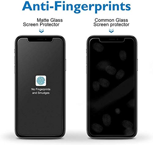 Image of ZARALA Anti Glare Matte Tempered Glass for iPhone 12 (Black) Full Screen Protection with Easy Installation Kit