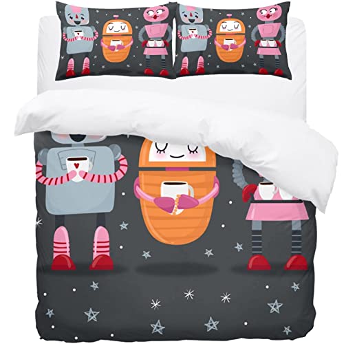 Housse de couette robot animé légère pour enfant qui a froid la nuit - 2