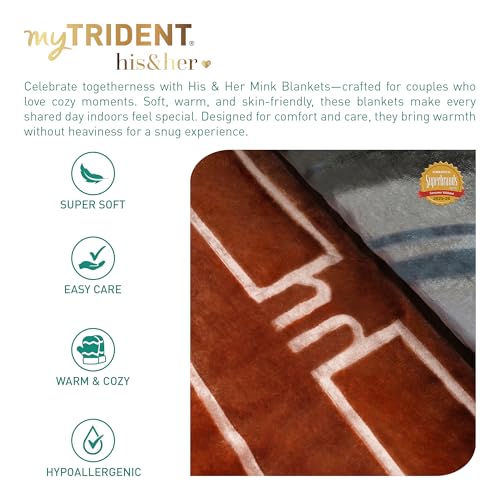 Image of MYTRIDENT His and Her Double Blanket, Diablo