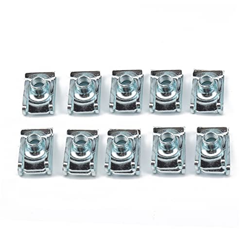 TINEASUR 50 Pack Manganese Steel Motorcycle u Nuts Spire u Clip Fasteners for Bodywork Panel
