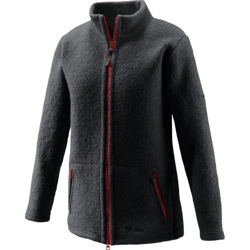 Mufflon W300 Mu-Mel anthracite veste laine XXXL contre le froid avec zip rouge