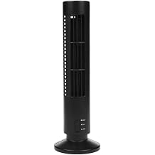 Bladeless Desk Fan,Portable Air Cooler Quiet Fan,Vertical USB Desktop Air Conditioner Fan Mini Cooling Tower Fan for Home Office Black