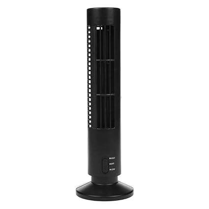UBERSWEET Personal Tower Fan, Vertical Bladeless Fan Save Space for Office (Black)