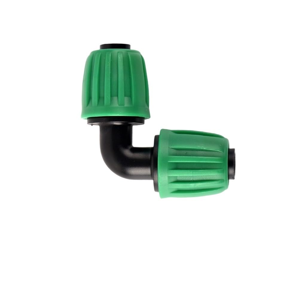 20 Conectores de Manguera de jardín de Polietileno de 1/2 Pulgada, Codo de 90 Grados, Tapas de Extremo en T, Conectores de púas for Manguera de riego de jardín de 4/7 mm.(C20pcs)