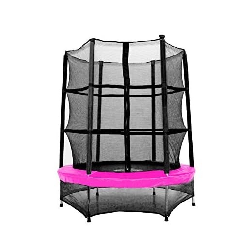 Cama Elástica Pula Pula 1,40m P. Rosa Henri Trampolim Linha Plus c/Zíper Preta