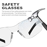 DTD Safety Glasses Anti-Fog, Impact Scratch Resistant Protective Eyewear for Construction,Gardening,Industrial Work, Industrial Work - Ergonomic Design with Soft Rubber Temples (30, Clear) - Image 5
