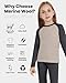 woolcano Kids Unisex 100% Merino Wool Base Layer Tops Midweight Thermal Underwear Shirt Oatmeal/Heather Grey 9-10