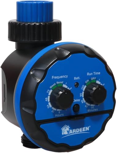 Yardeen Digital Water Timer Dual Dial Battery Black/Blue