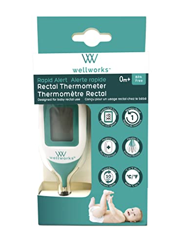 Wellworks Rapid Alert Rectal Thermometer - Baby Thermometer for R...