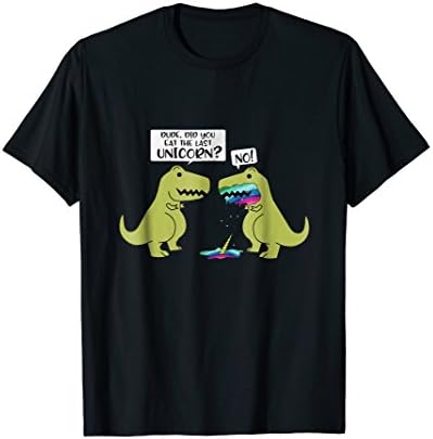 Dino Humor TeezFunny Did You Eat The Last Unicorn Dinosaur Short Sleeve T-ShirtOEKO-TEX STANDARD 100