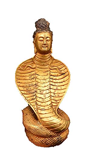 Statue de Bodhisattva Naga Kanya en bronze doré, art tibétain d'exception H3TF5J