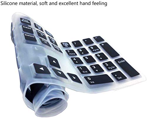 Image of iFyx Keyboard Cover Skin for Logitech Multi-Device Wireless Keyboard Mk295 K200 MK200 K260 MK260 K270 MK270 MK275 Cover Ultra Thin Protective Skins (Black)