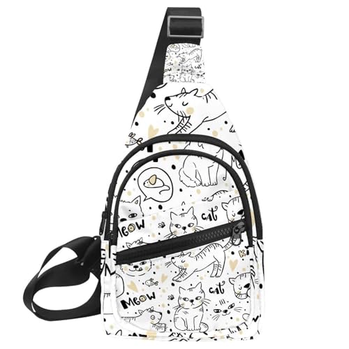 Bandolera cruzada multicolor de 30x18cm para mujer con correa ajustable de pez gato