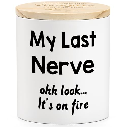 10oz Funny Candle Birthday Gifts for Women My Last Nerve Candle Christmas Funny Gag Gifts for...
