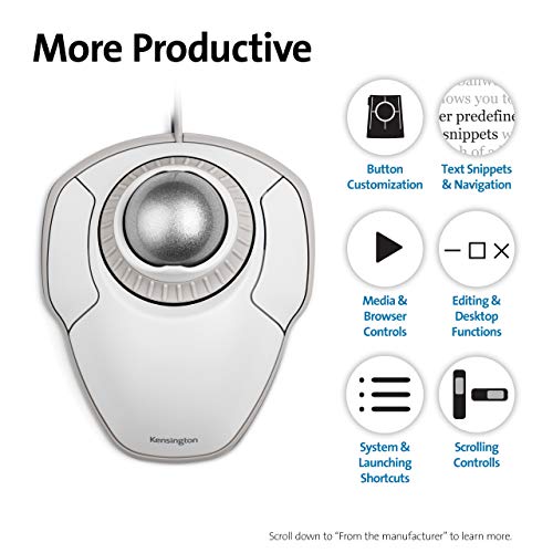 Image of Kensington Orbit Trackball Mouse with Scroll Ring (White) (K72500WW)