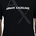 Armani Exchange Men's Crew Neck Logo Tee T Shirt, Black, Large