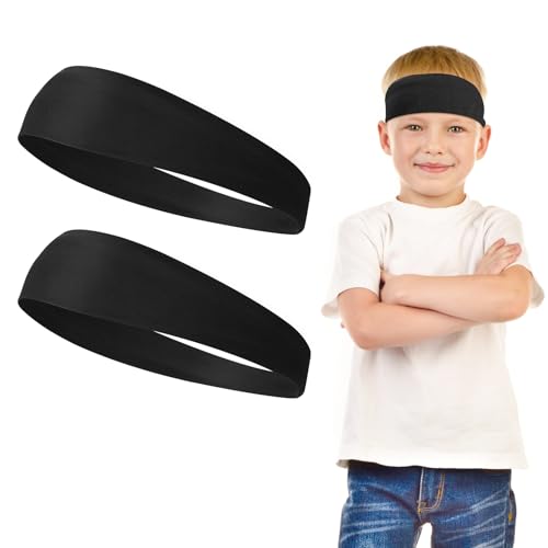 Qianyu Lot de 2 bandeaux de sport respirants pour enfants,...