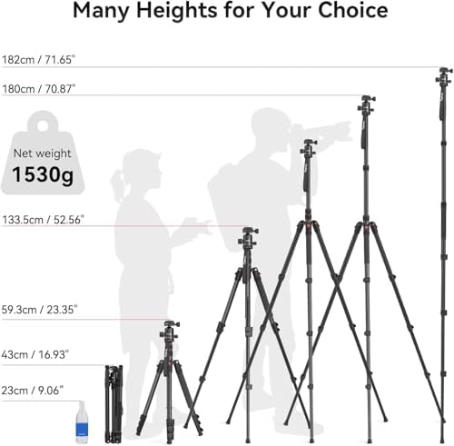 SmallRig 71"/ 180cm Aluminum Camera Ball Head Tripod & Monopod CT-10 Alternate view