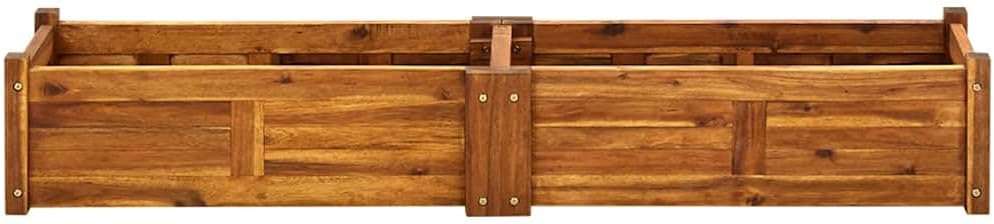 vidaXL Raised Bed Brown Acacia Wood 59.1 x 11.8 x 9.8 in Durable