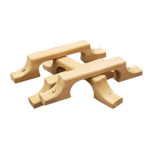 Wooden Western Red Cedar Sauna Door Handle (12" X 1.5" X 2.25") For Interior Or Exterior Use On A Sauna Door Or Any Door, To Be Mounted With Screws, Includes Cedar Buttons #TOP1