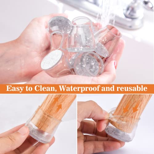 36Pcs Chair Leg Floor Protectors, Furniture Pads For Hardwood Floors, Furniture Sliders For Chair Legs, Floor Protectors For Chairs, Round Square Furniture Chair Pad Chair Leg Caps (Large) #TOP5