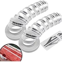 2 Pcs 32 Ft Silver Car Waistline Body Pinstripe Sticker, Striping Tape for Cars, Motorcycles, Boats, Musical Instruments