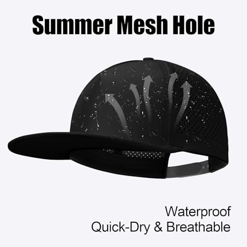 Image of M /L /XL /XXL Oversize Flat Bill Baseball Cap for Men Women Quick Dry Snapback Hats Summer Mesh 5 Panel Cap