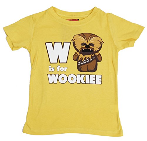 Star Wars W Is For Wookie Toddler T-shirt (4T, Light Yellow)