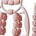rockible 2X Fascia Relax Roller Circular Leg Clamps Foam Handheld Muscle Relaxer Massage for Legs Neck Indoor, Pink