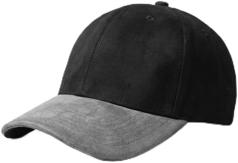 Premium Suede Baseball Cap for Men & Women – Two-Tone Adjustable Unisex Dad Hat with Contrast Brim