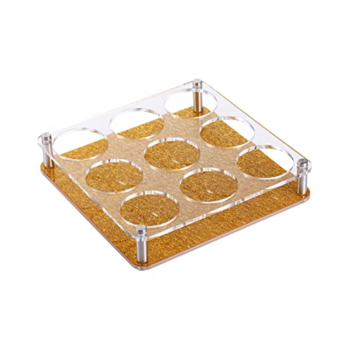 Bandeja para copos de vidro Suporte para copos de uísque base pesada em acrílico para copos bandeja