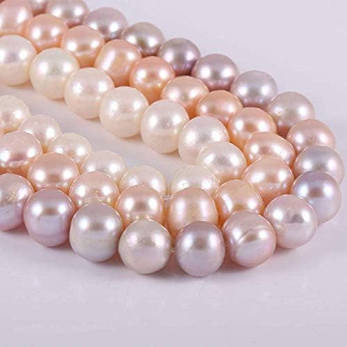 Natural Round Freshwater Pink Pearl Loose Beads 8-9mm 14.2 inch for Jewelry Making - Image 3