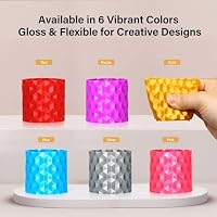 EONO Silk TPU Filament 1.75mm Flexibel & Glänzend wie Silk, Shore 95A TPU Silk Gold, 1KG Weiches, aber belastbares TPU für Mode, Deko & Funktionsteile – Ansicht 5