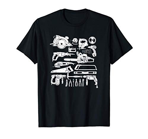 Carpenter Mechanic Hand Power Tool Saw Handyman Gift Men Dad T-Shirt