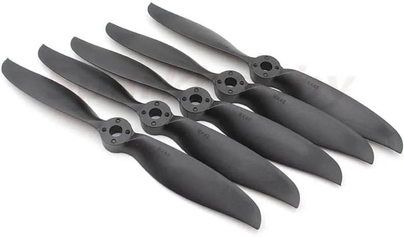 Sparkhobby KMP 6x4E 9x6E 8x6E 12x6E 14x7E Nylon 2-Blade Black Propeller Props Hub Group 8mm Aperture High-Speed for RC Airplane Drones (5PCS 11x8.5E)