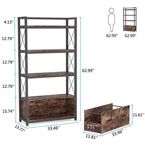 Tribesigns File Cabinet With Drawer, Freestanding Letter Size/A4 Size Lateral Filing Cabinet With Open Storage Shelves Bookcase For Home Office #TOP2