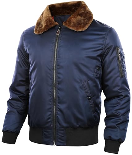 Image of PEGENO Men's Lightweight Bomber Jacket Windproof Jacket Waterproof Nylon Fabric