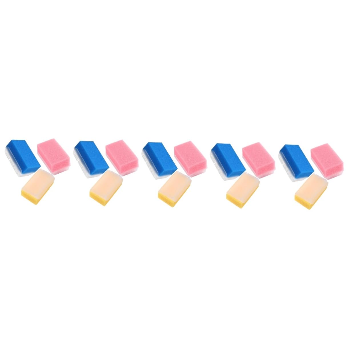 Beavorty 5 Set Di Comode Spazzole Da Bagno in Spugna Per Bambini in Materiale Morbido Per La Pulizia Delicata Del Corpo E Il Massaggio Del 3 Pezzi * 5