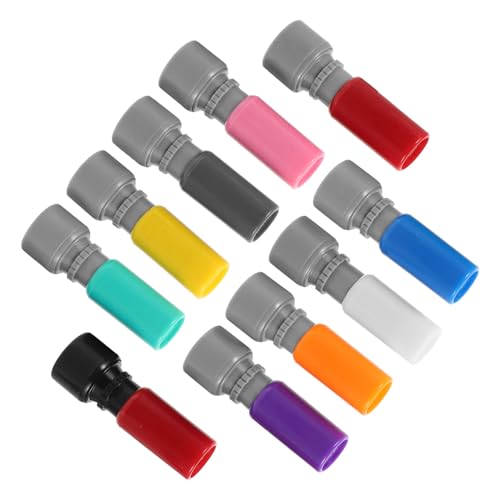 Beatifufu DIY Engraved Round Seal Stamp Kit 10pcs Name Stamp Making Tool Ink for Business Use