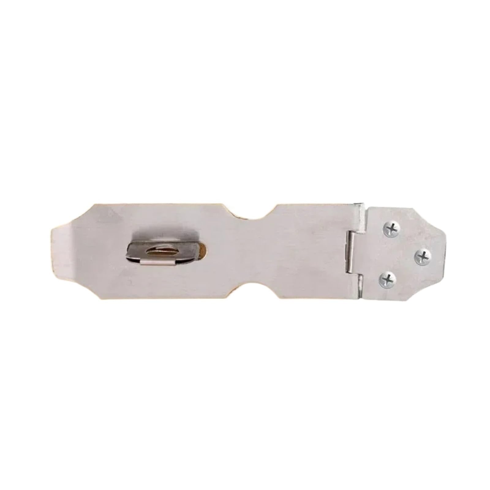 Stainless Steel Buckle Lock Stainless Steel Lock Buckle Anti Theft Hasp Staple Shed Latch Padlock Clasp Household Burglar-Proof Hardware for Door Cabinet(Silver-4 inches,2PCS)